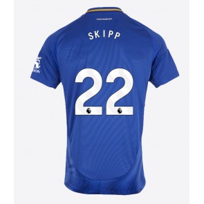 Billiga Leicester City Oliver Skipp #22 Hemmatröja 2024-25 Kortärmad